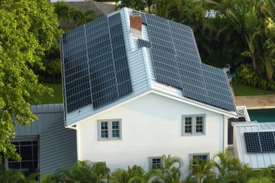 Residential Solar Panel System in Place
